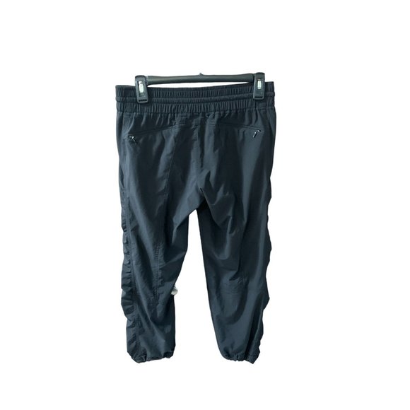 Athleta Womens Size 2 Attitude Black Pull On Pants Ruched Sides V7000 - Picture 4 of 5